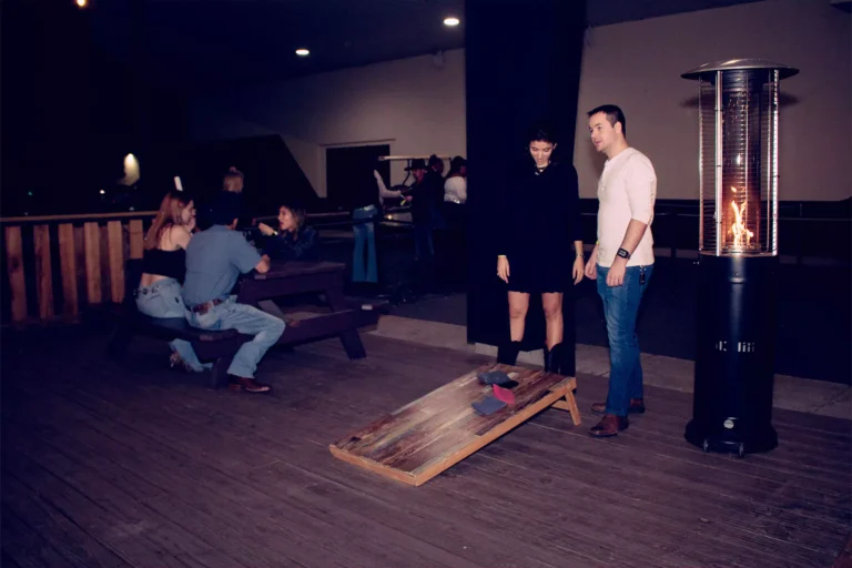 Compete and have a blast with friends playing corn hole.